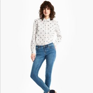 NWT- LUCIE PRINT PRINTED CLASSIC SHIRT